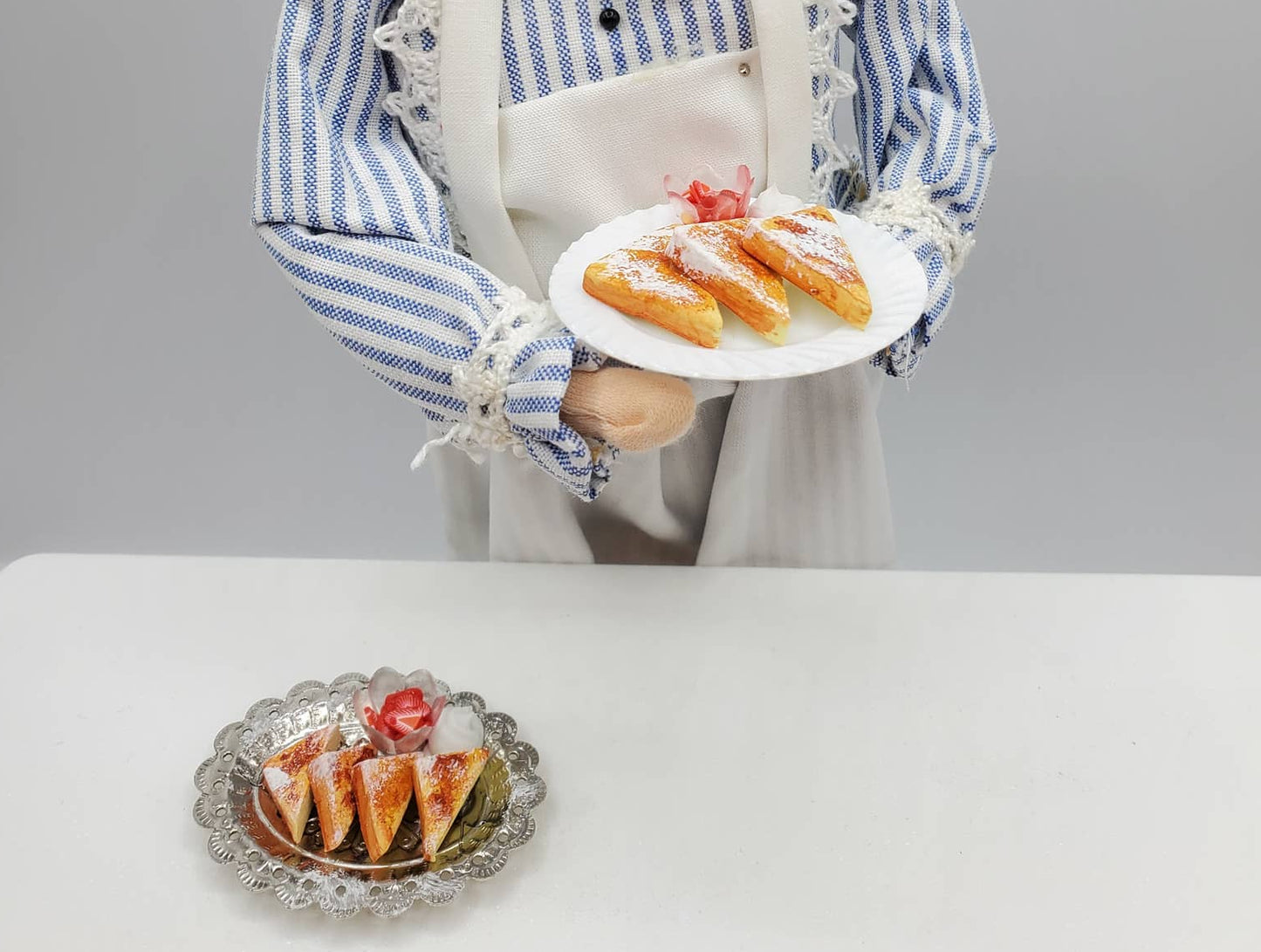 French Toast With Strawberries For Dolls