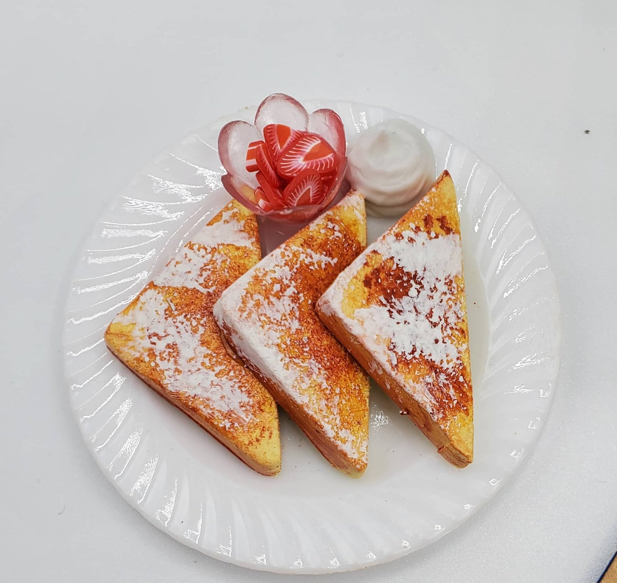 French Toast With Strawberries For Dolls