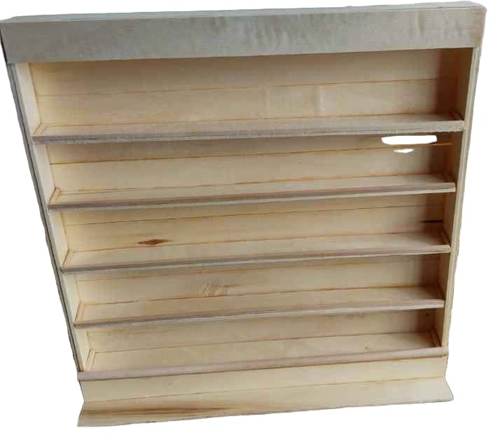 Wooden unfinished bookcase
