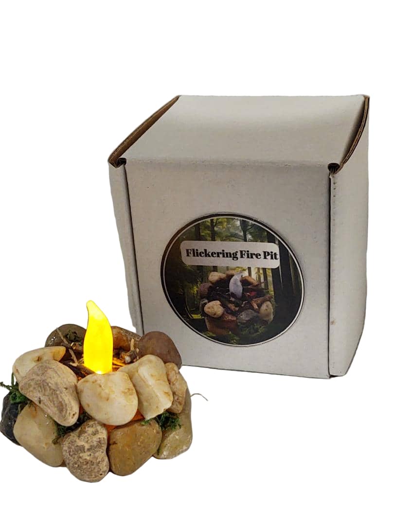 Flickering Fire Pit with Box Light up