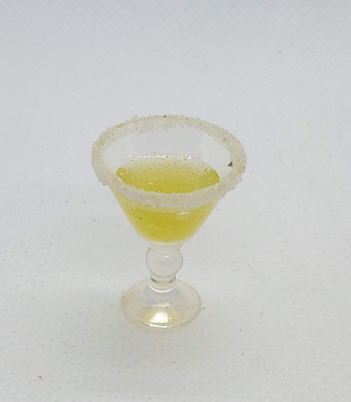 Miniature margarita toy drinks replica by Chef Gina's Mini Food with clear glass and salt rim