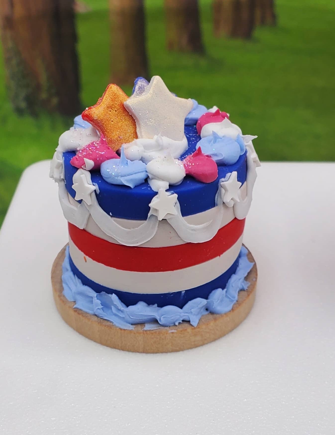 July 4th Mini Cakes 1:6th and 1:12 for Dolls