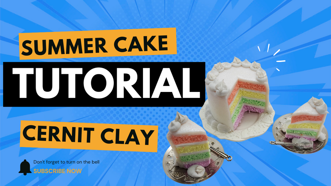 Making a Miniature Summer Cake Tutorial with Cernit Polymer Clay