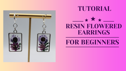 Easy Tutorial Flowered Resin Earrings