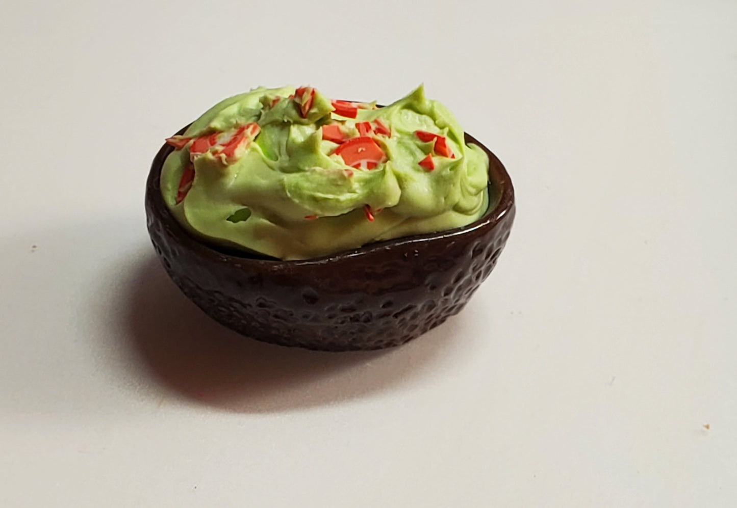 Chef Gina's 1 6 scale guacamole doll food miniature side dish with red pepper pieces