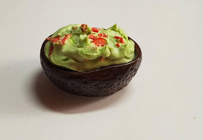 Chef Gina's 1 6 scale guacamole doll food miniature side dish with red pepper pieces