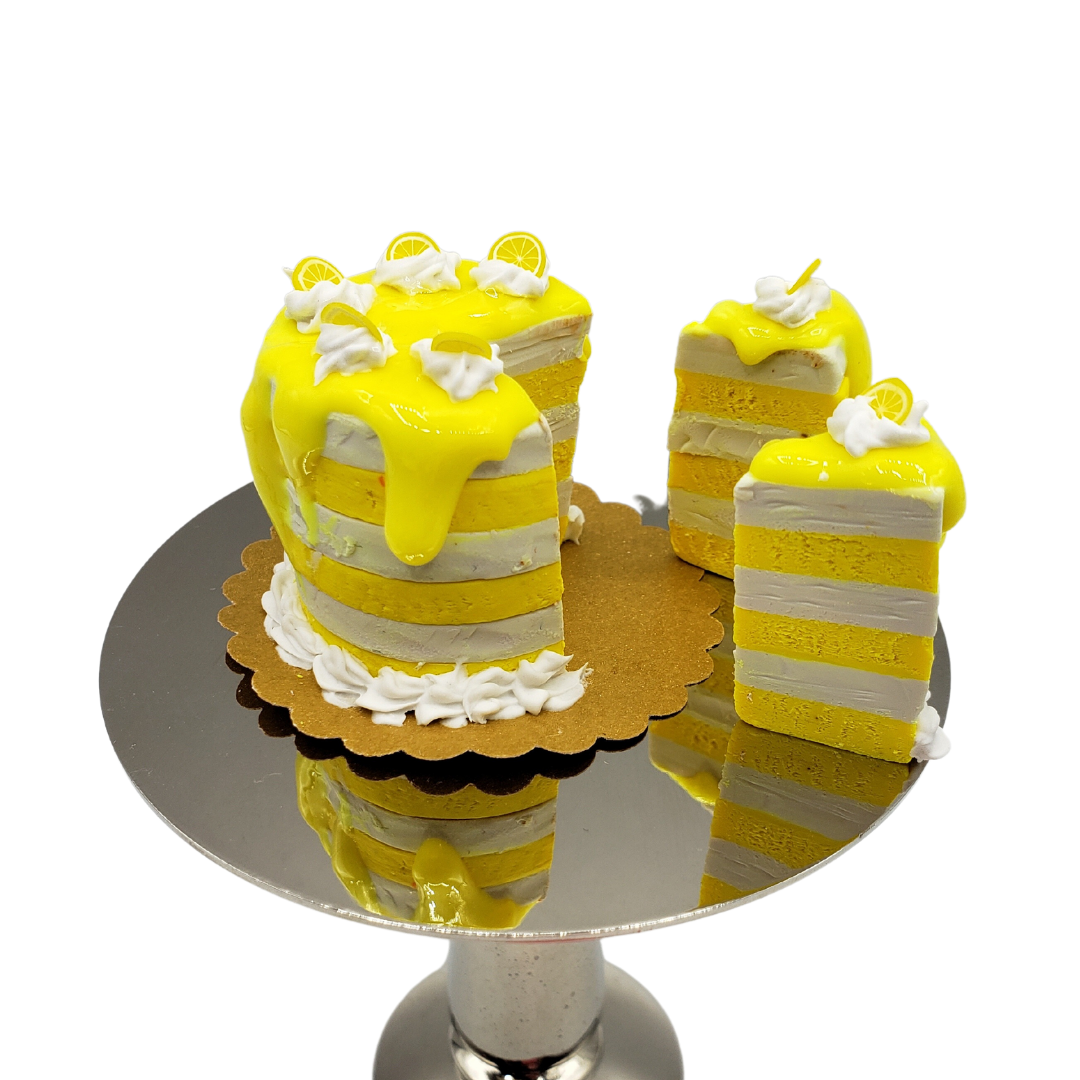 lemon drip cake