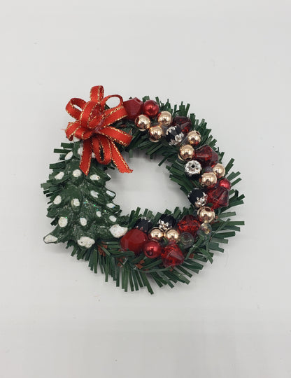 tree wreath with bow