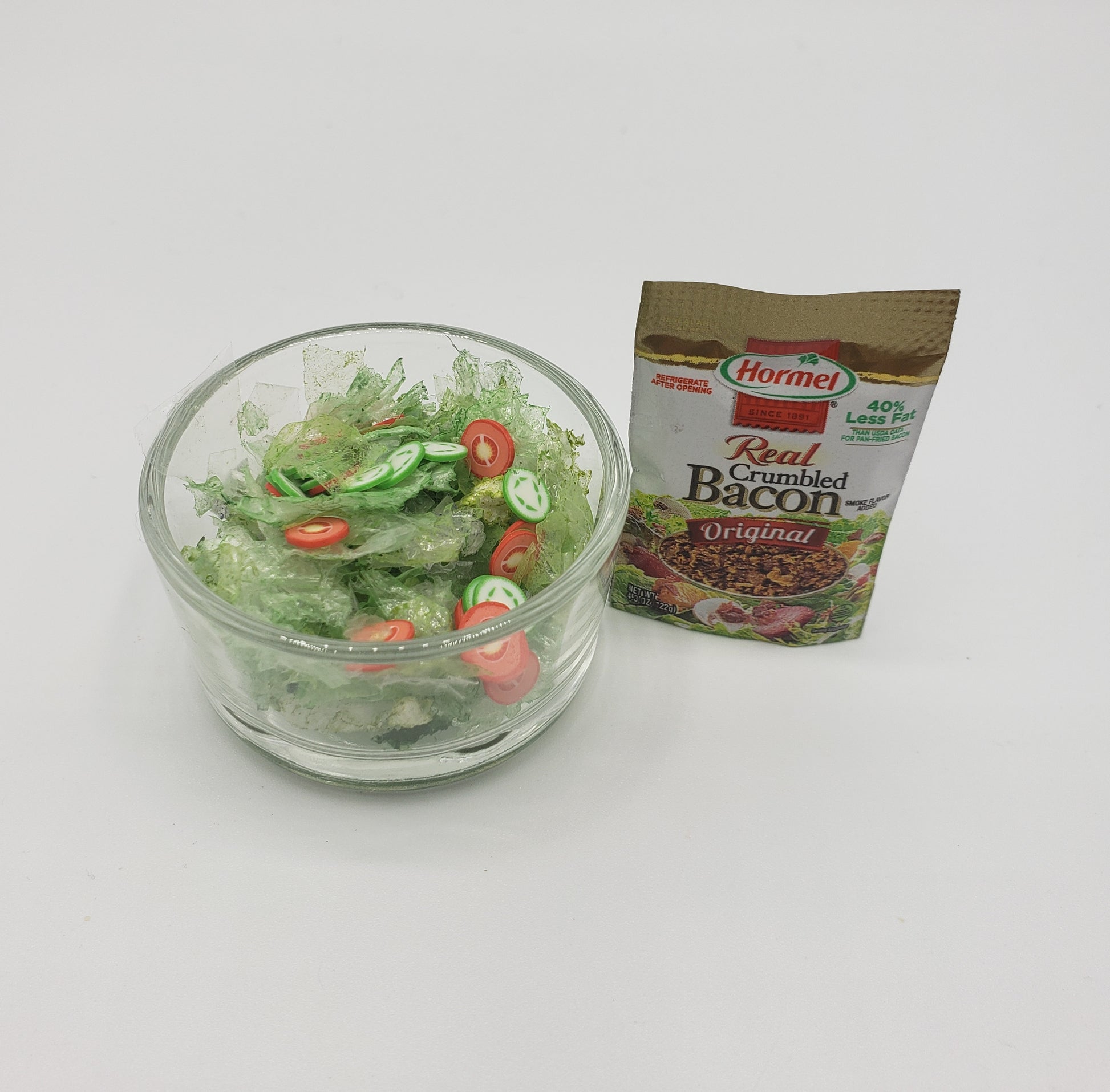Salad with bacon bits for dolls