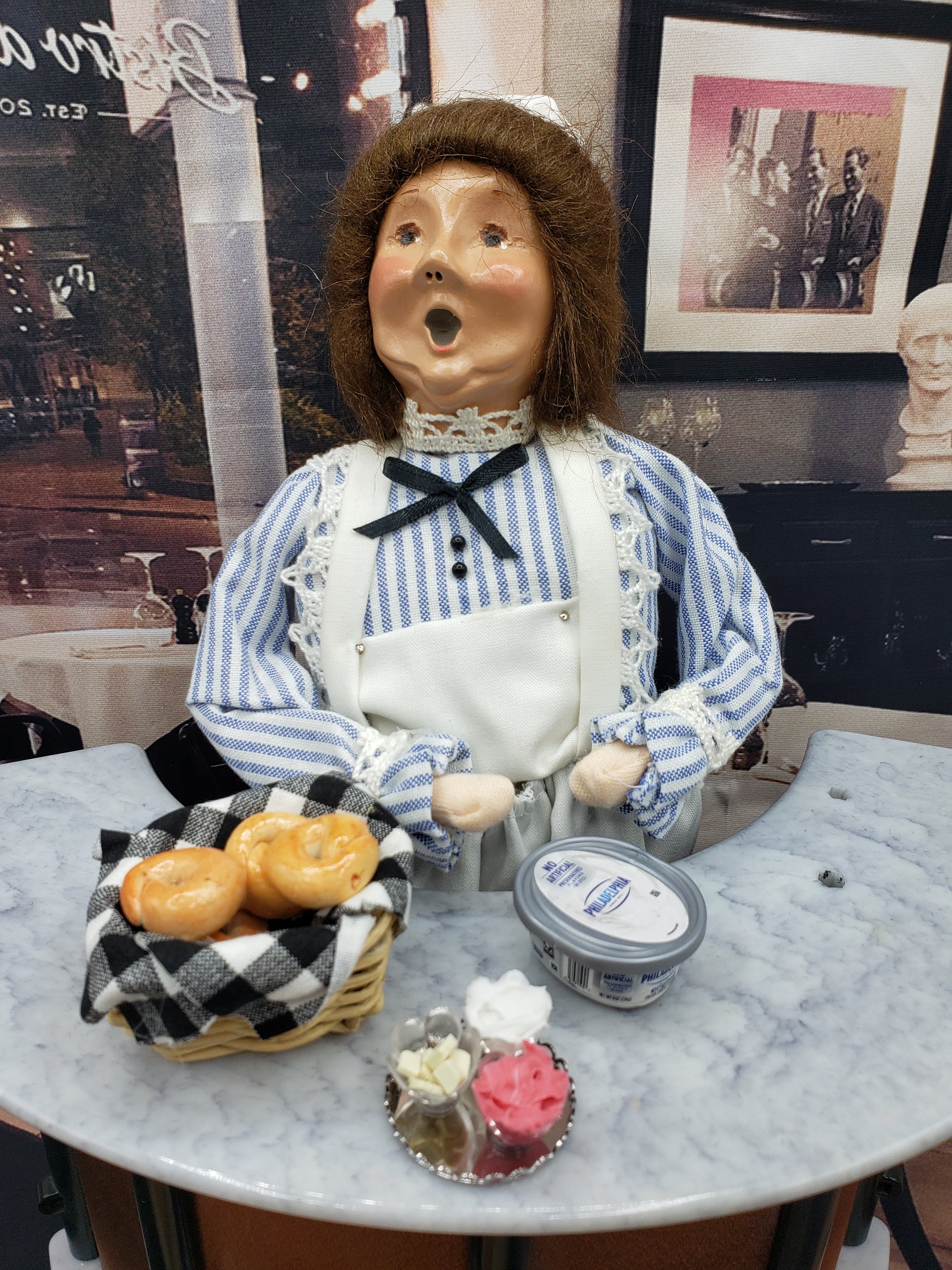 Byers' Choice Doll with Bagels