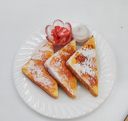 French Toast With Strawberries For Dolls