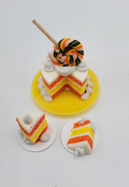 Candy Corn Fall Cakes For Dolls