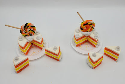 Candy Corn Fall Cakes For Dolls
