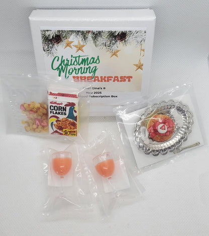 corn flakes, drinks and waffle with strawberries