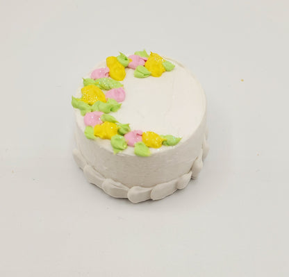 Flowered Spray Bakery Cake for 1:6th Scale Dolls