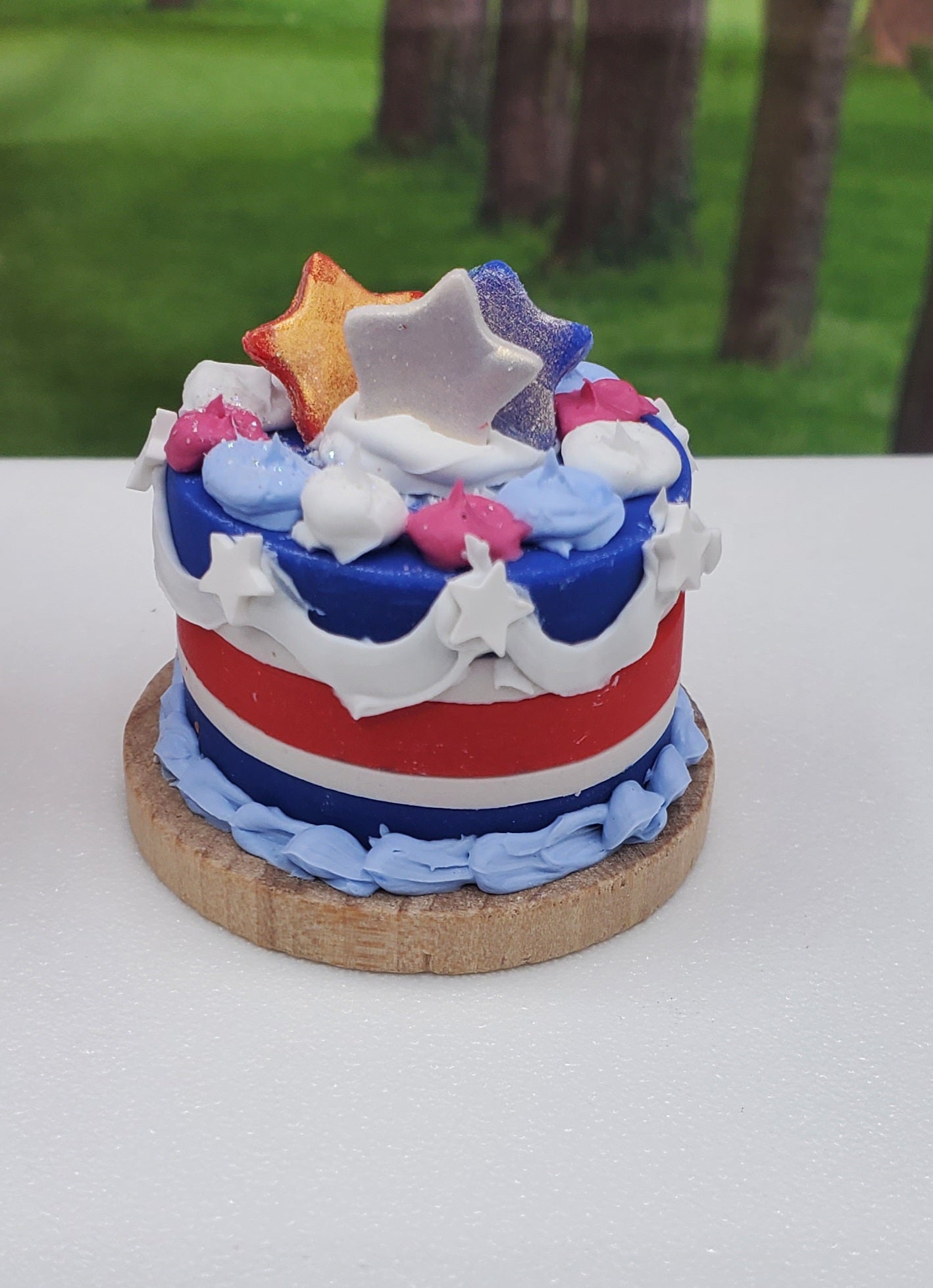 July 4th Mini Cakes 1:6th and 1:12 for Dolls