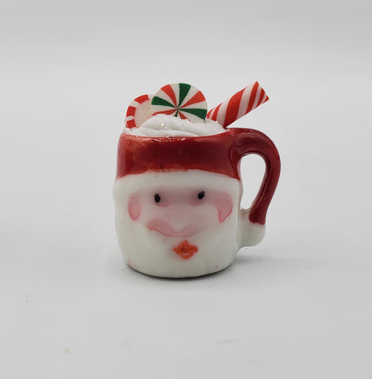 Miniature Santa Hat Hot Chocolate Mug for 1:12 and 1:6th scale dolls