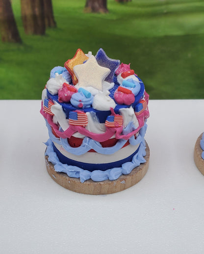 July 4th Mini Cakes 1:6th and 1:12 for Dolls