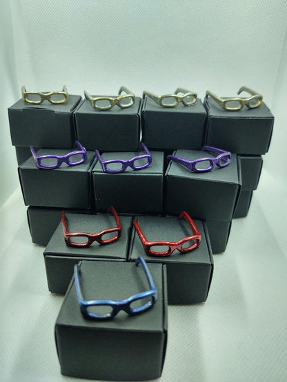 Set 3 Barbie eyeglasses with black boxes