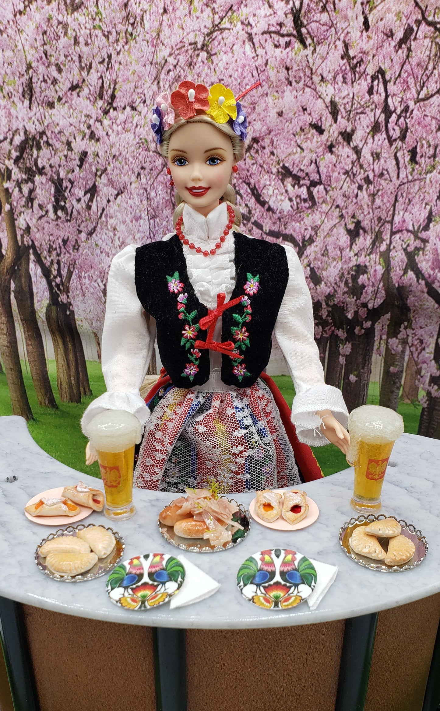 Barbie with polish food