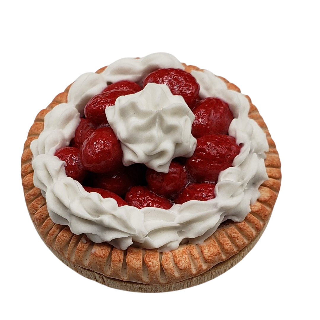 Whole strawberry pie mini food