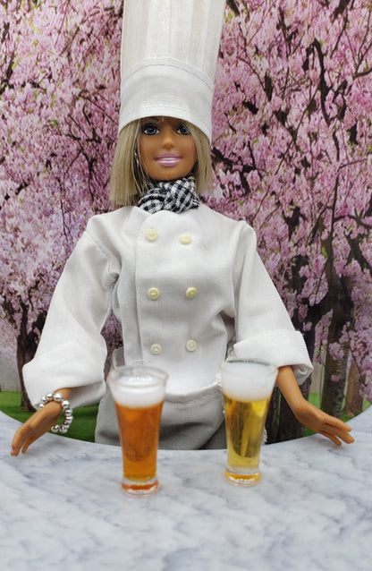 Barbie doll with beer