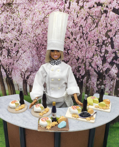 barbie with cheese boards