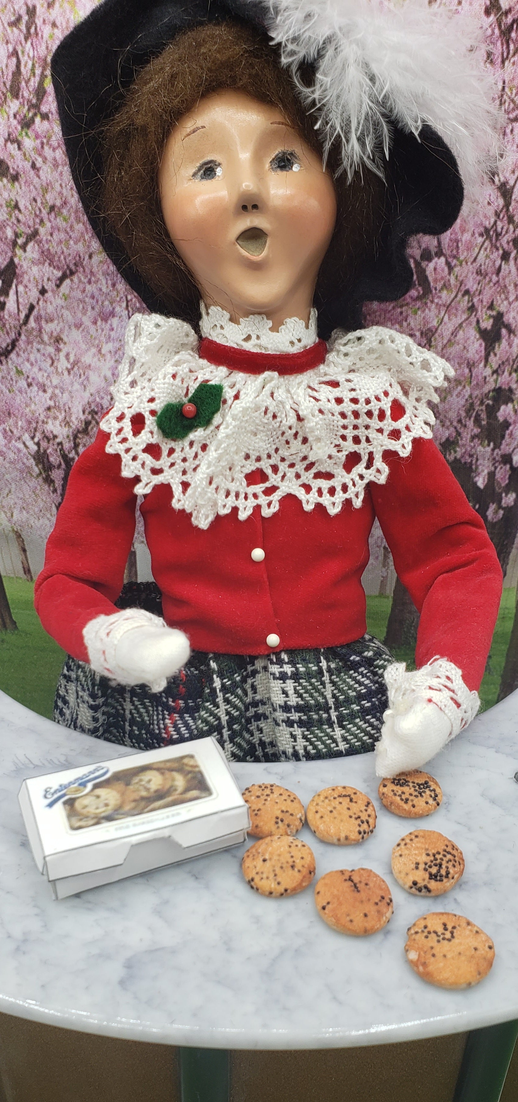 Byers choice doll with cookies