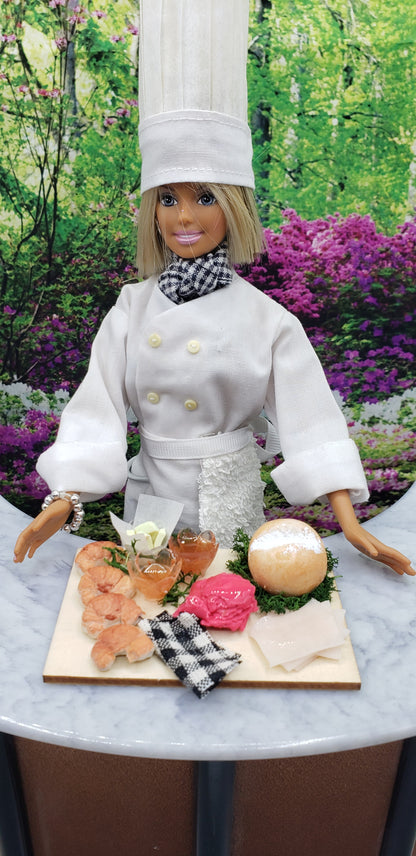 Barbie doll with corned beef deli boars