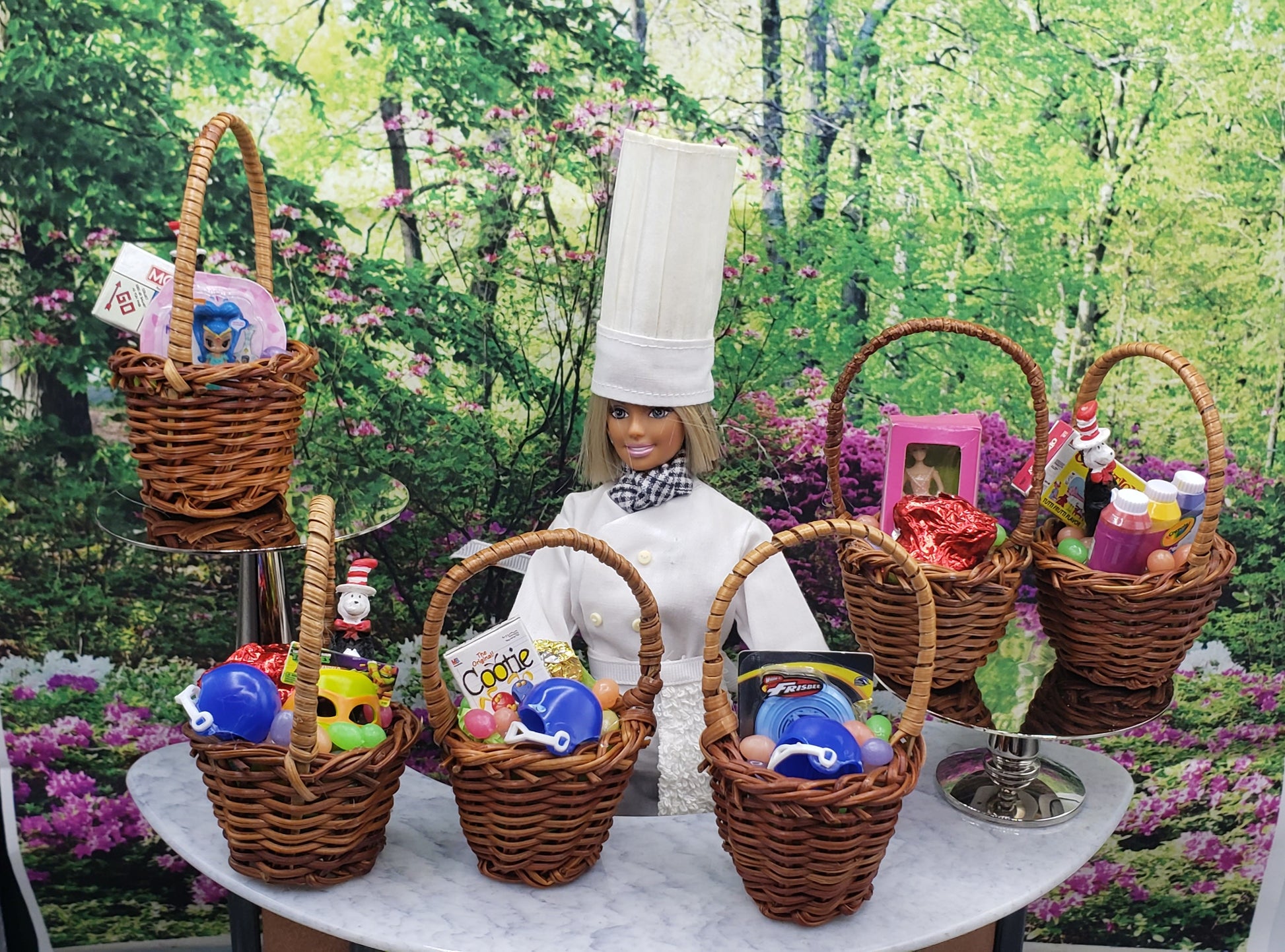 Barbie doll with Easter baskets