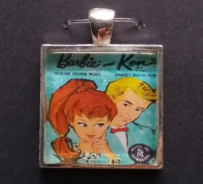 Barbie and Ken Square Necklace Only