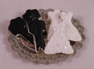 Galletas de boda en miniatura para la novia y el novio