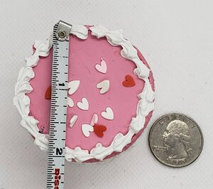 Valentine's Day Pink Heart Cake - 2 inches